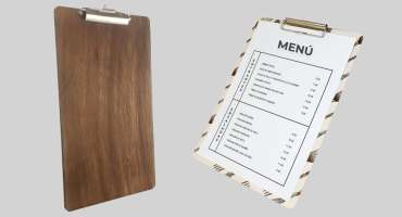 Cartas de Restaurante con Pinza