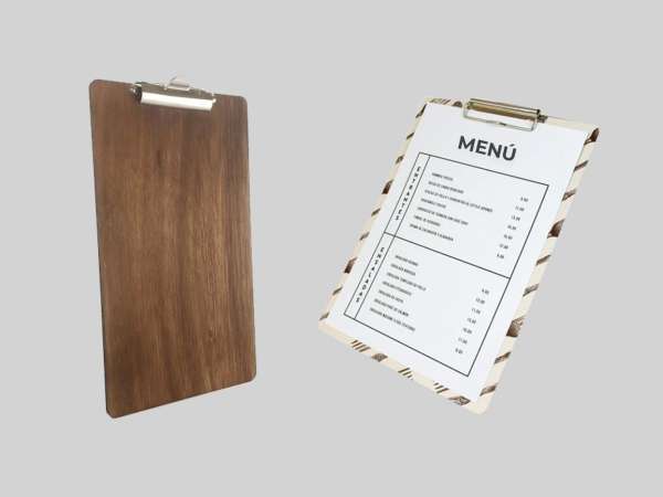 Cartas de Restaurante con Pinza